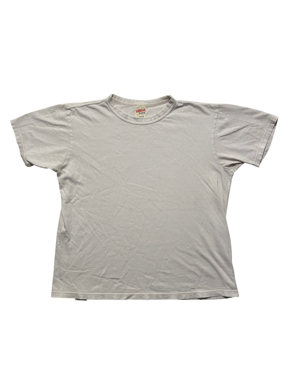 Whitesville Single Stitch Blank Short Sleeve T-Shirt Men's L White